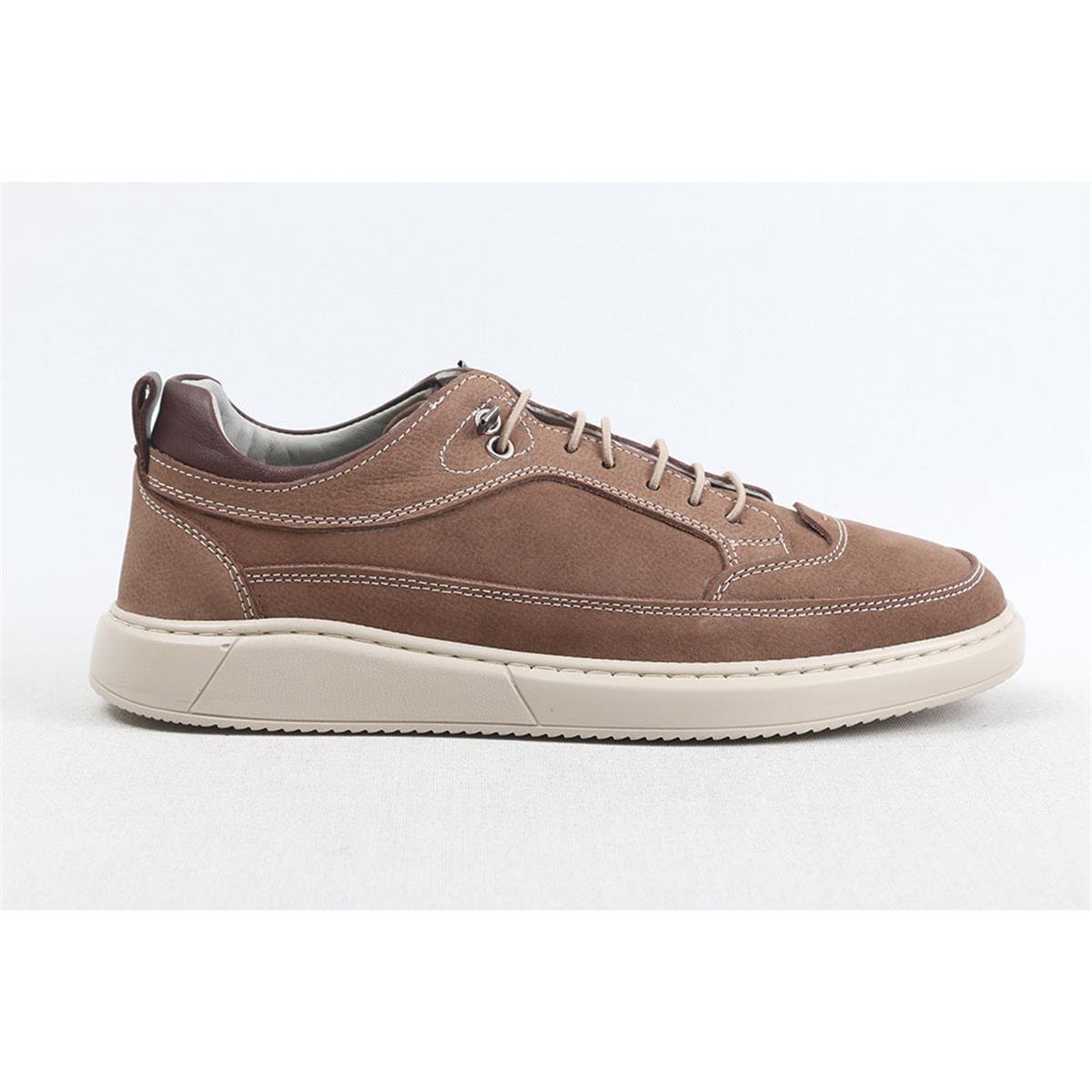 ULUS 014 KUM NUBUK POLİ SNEAKER SPOR AYAKKABI