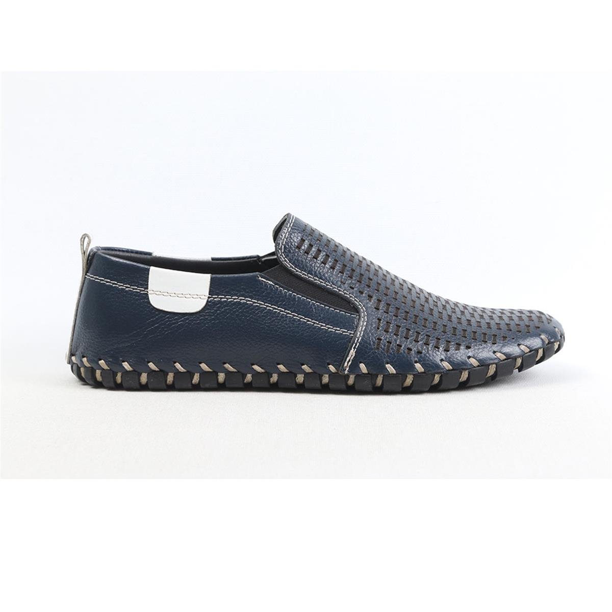 ULUS 02 DELİKLİ LACİVERT LOAFER AYAKKABI