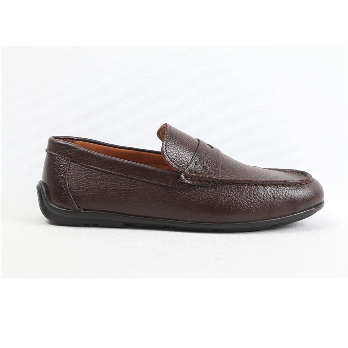 ULUS 077 KUŞAKLI KAHVE FLOTTER LOAFER AYAKKABI