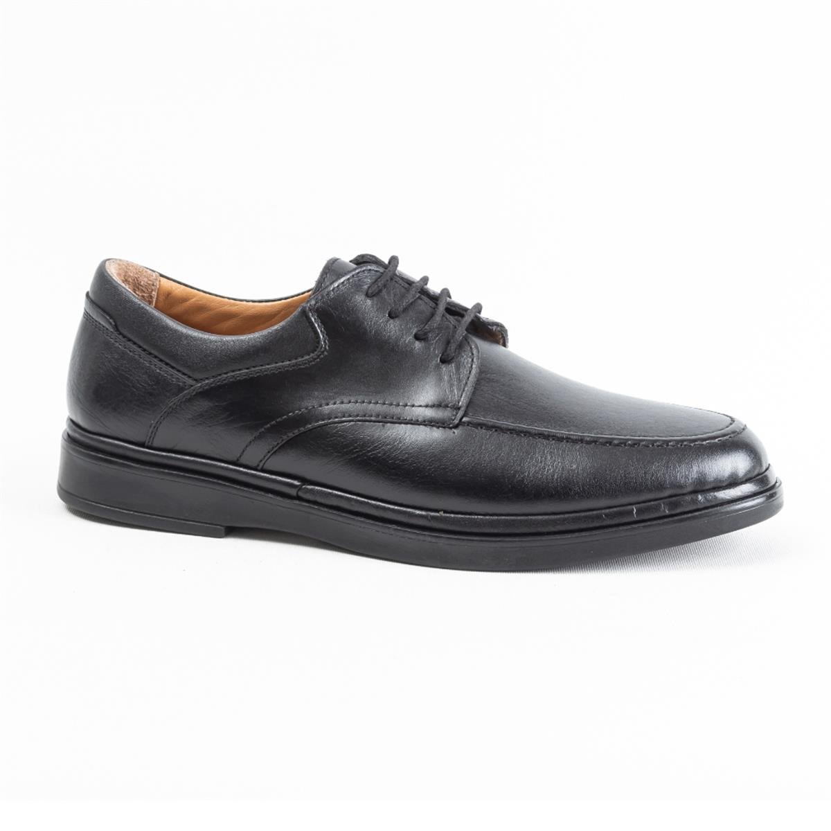 Ulus 096-2  Bağlı Fitilli Siyah Comfort Ayakkabi