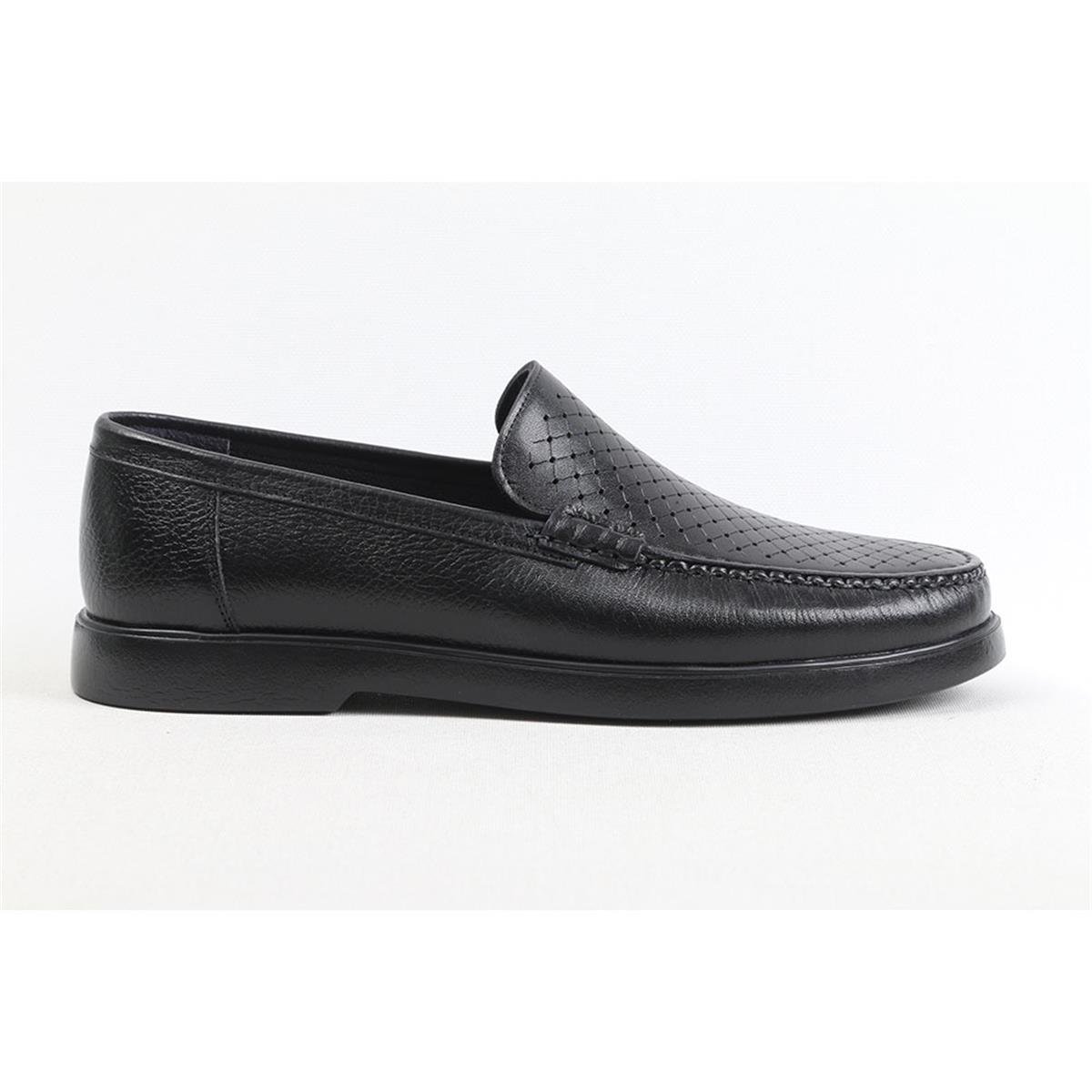 ULUS 1002 DELİKLİ SİYAH LOAFER AYAKKABI