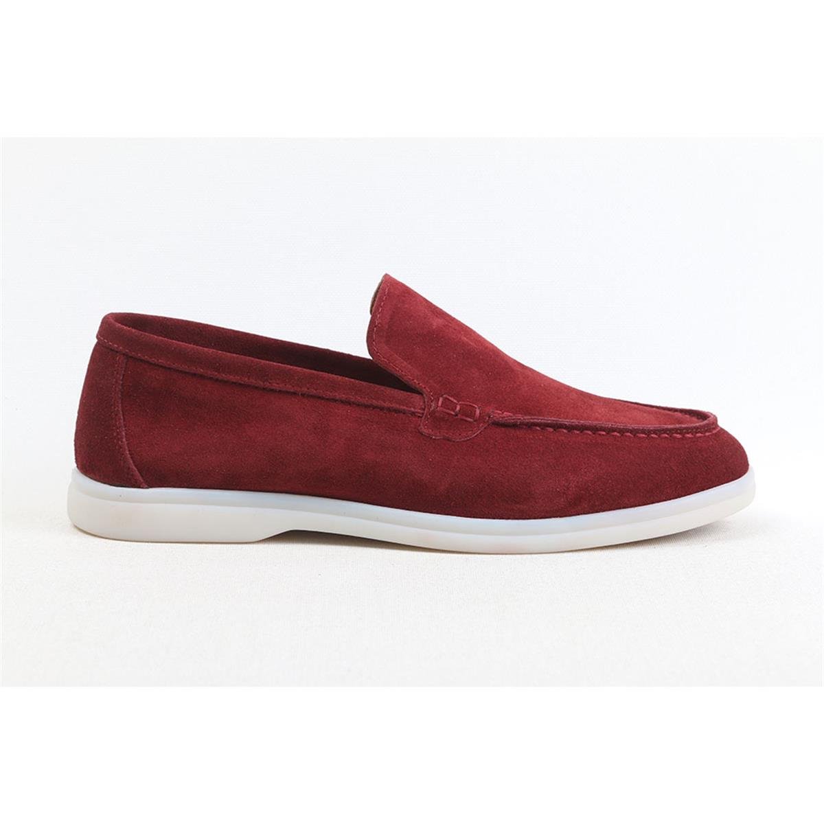 Ulus 108 Lp Bordo Süet Loafer Ayakkabi