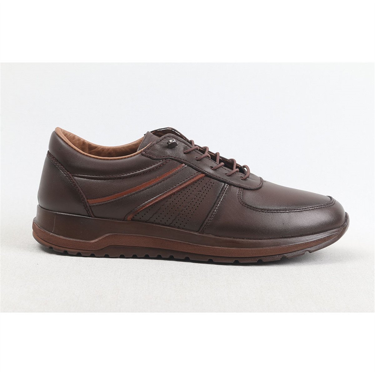 ULUS 20032 KAHVE LAZERLİ SNEAKER SPOR AYAKKABI