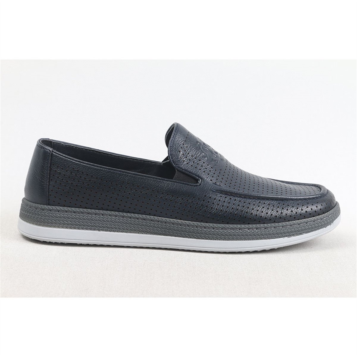 ULUS 300 LACİVERT DELİKLİ LOAFER AYAKKABI