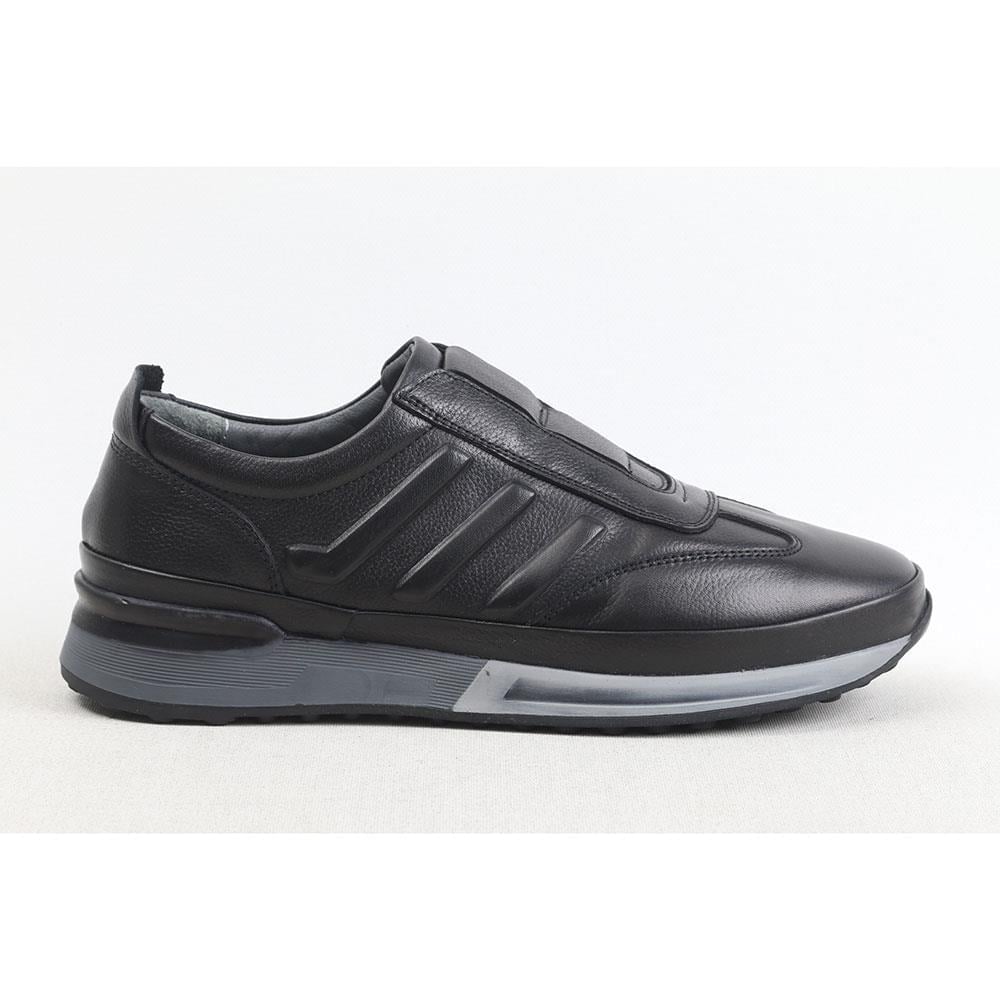 ULUS 313 LASTİKLİ SİYAH TERMO SNEAKER SPOR AYAKKABI
