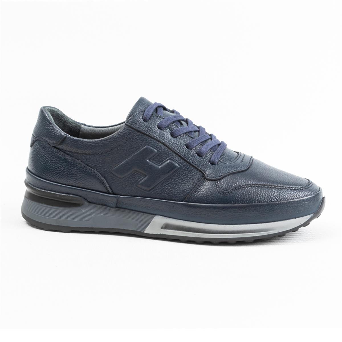Ulus 327 Lacivert H Logo Sneaker Spor Ayakkabi