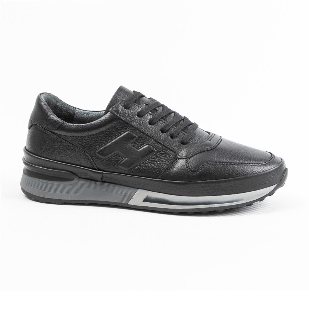 Ulus 327 Siyah H Logo Sneaker Spor Ayakkabi