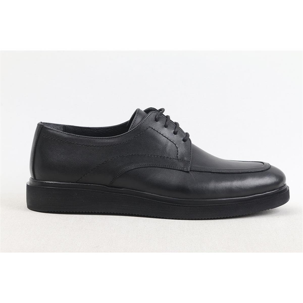 ULUS 4013 POLİ SİYAH AYNALI BAĞLI CASUAL AYAKKABI