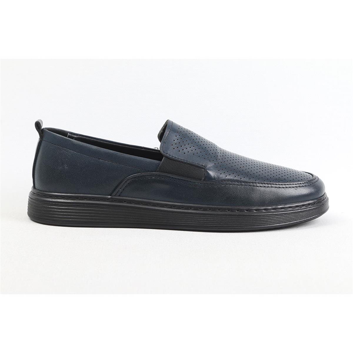 ULUS 490 DELİKLİ AYNALI LACİVERT CASUAL AYAKKABI
