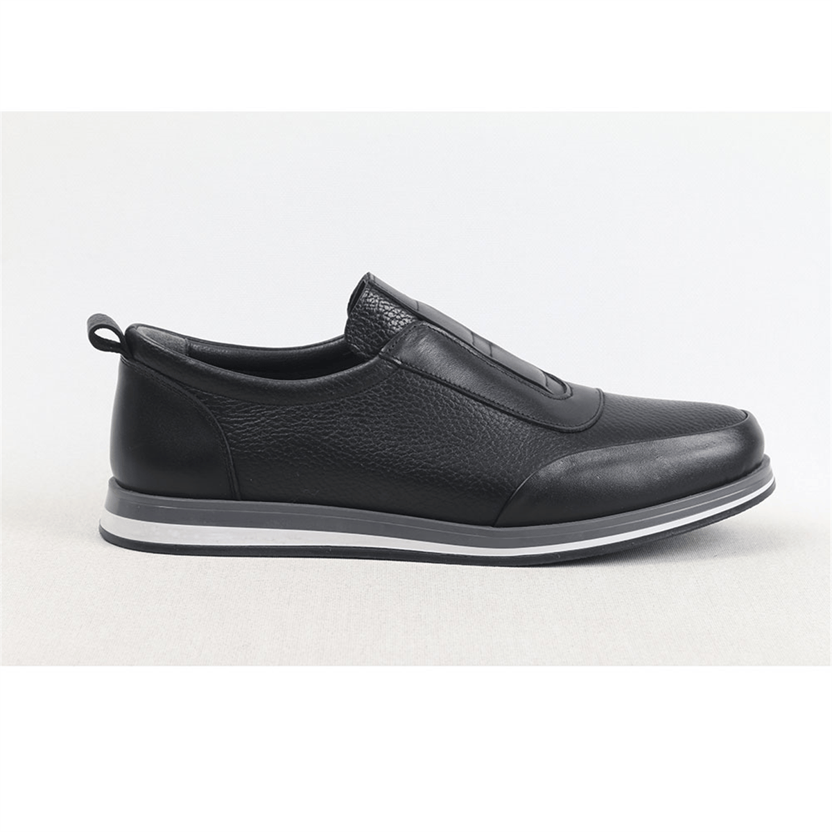 ULUS 8110SİYAH LASTİKLİ LOAFER AYAKKABI