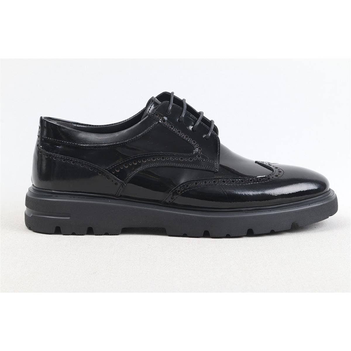 ULUS E-21 OXFORD SİYAH RUGAN EVA LOAFER AYAKKABI