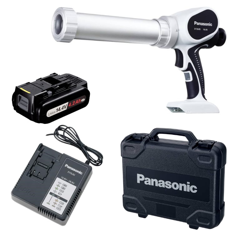 PANASONIC EY3640LH1S Akülü Çekomastik Silikon Tabancası 310 ml (14.4V-4.2Ah Akü ve Şarj Aleti - Çanta)