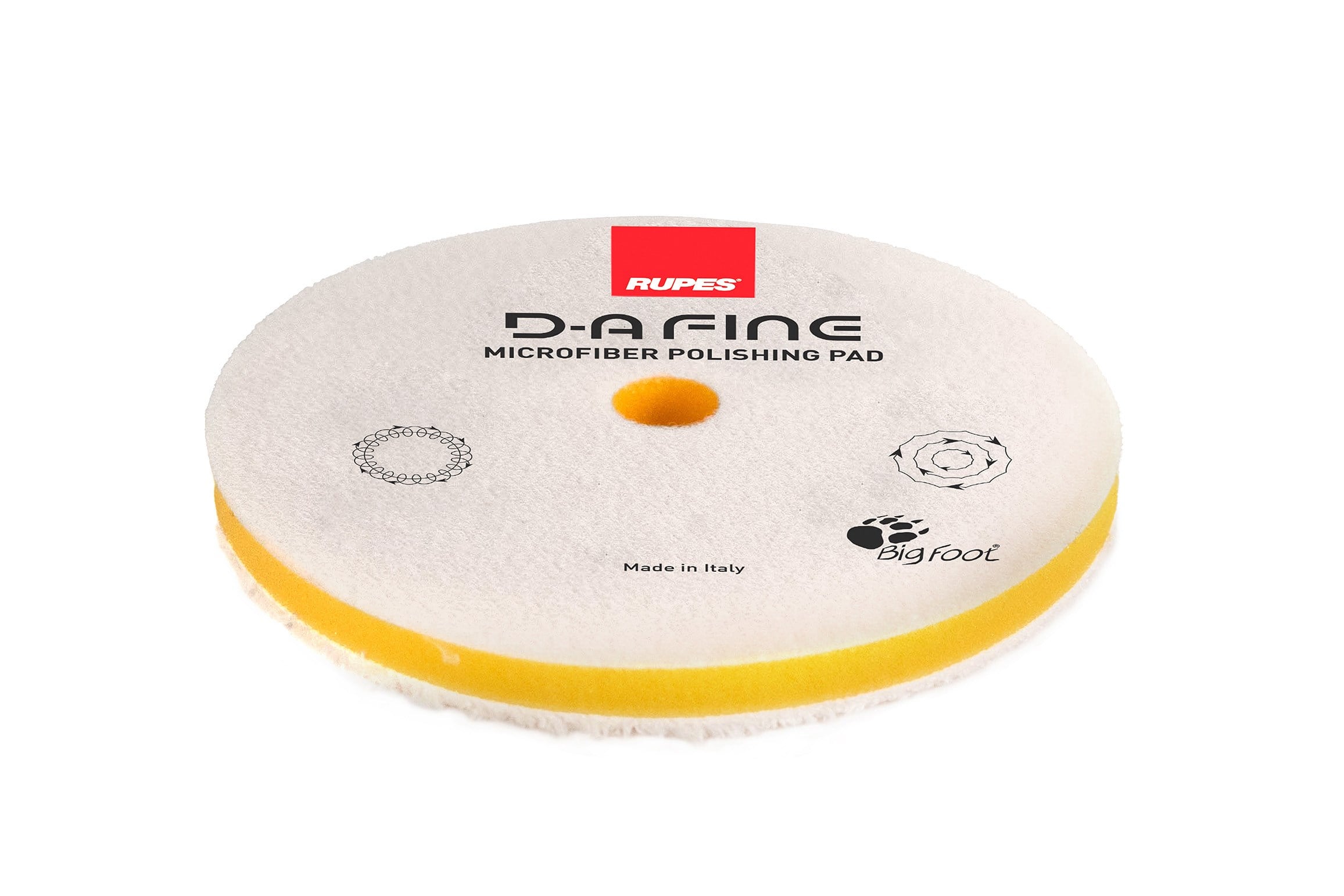 RUPES İnce Mikrofiber Polisaj Pedi Sarı Ø130 mm
