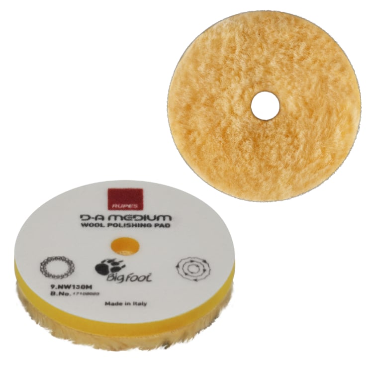 RUPES Sarı Yün Polisaj Pedi Precision Pro Orta Ø130 mm