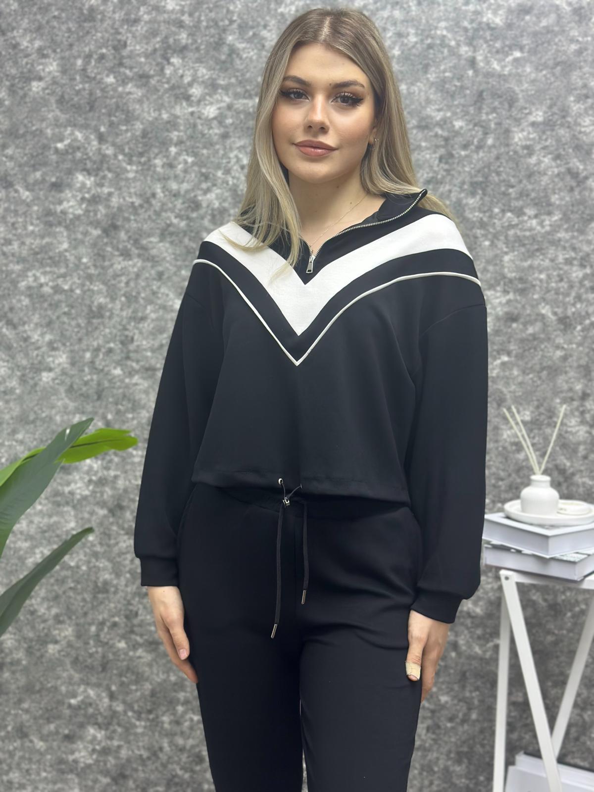 Kadın Garnili Sweat Orijinal Takım