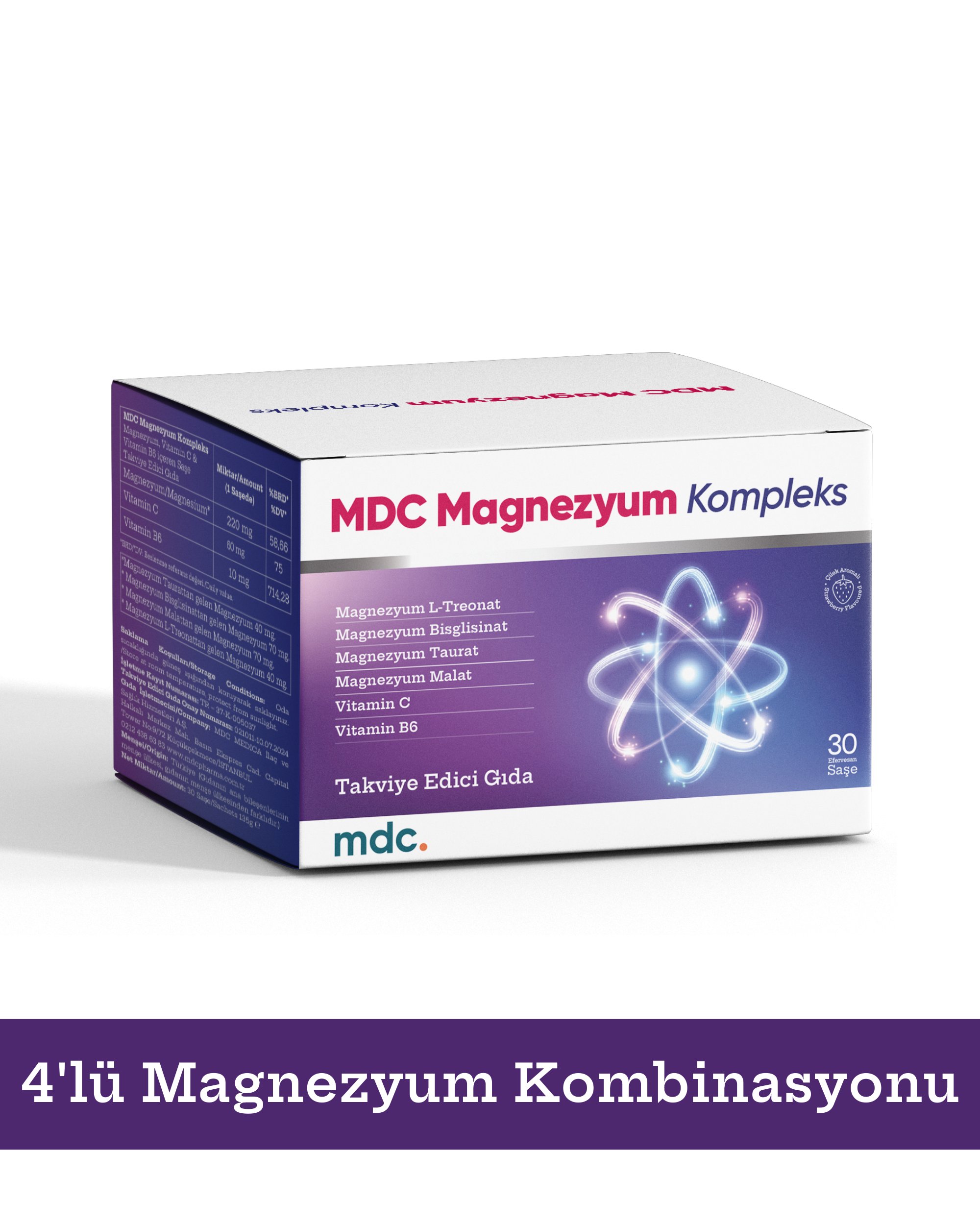 MDC Magnezyum Kompleks 30 Efervesan Saşe 
