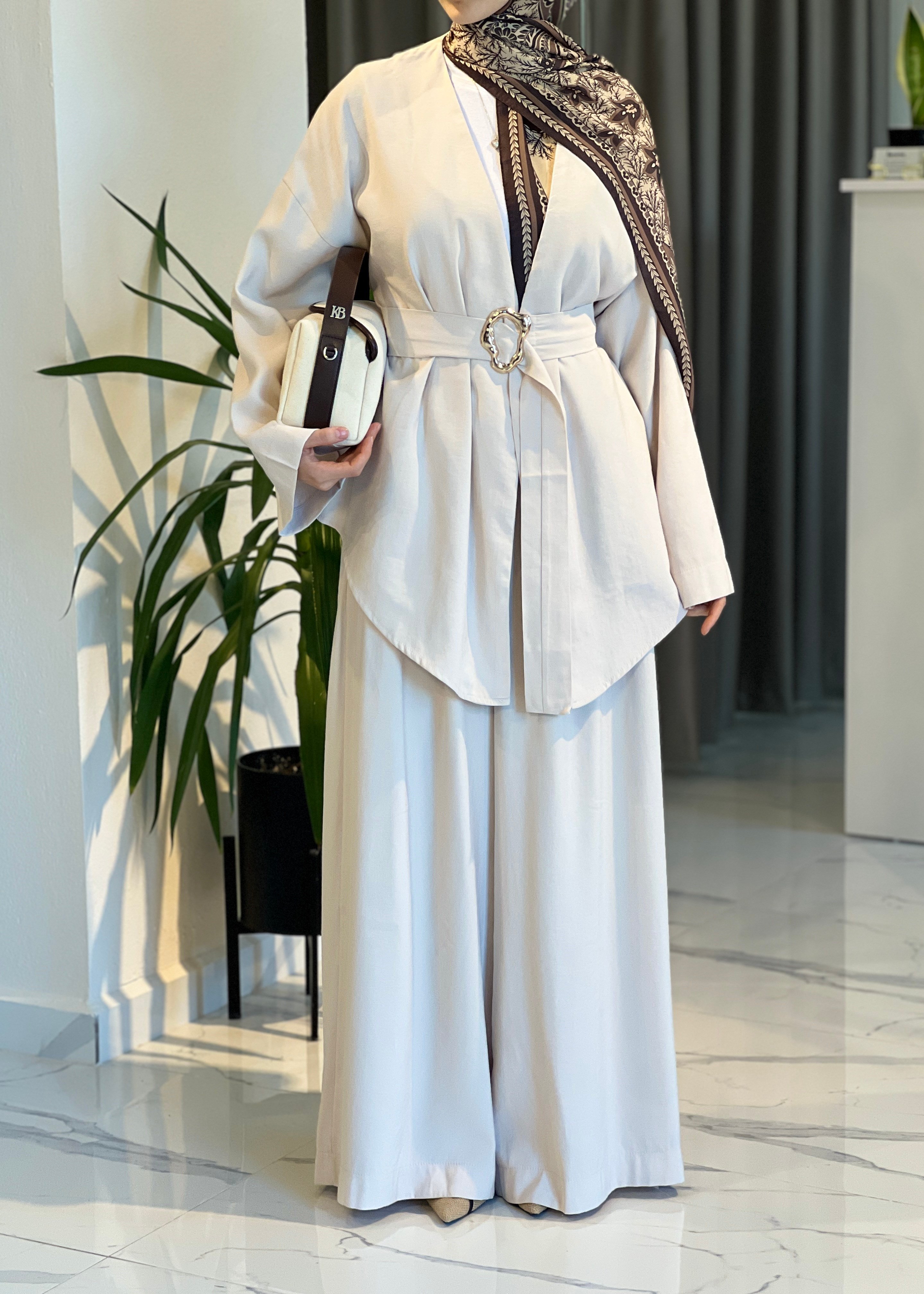 Lumy Kimono Takım- Bej