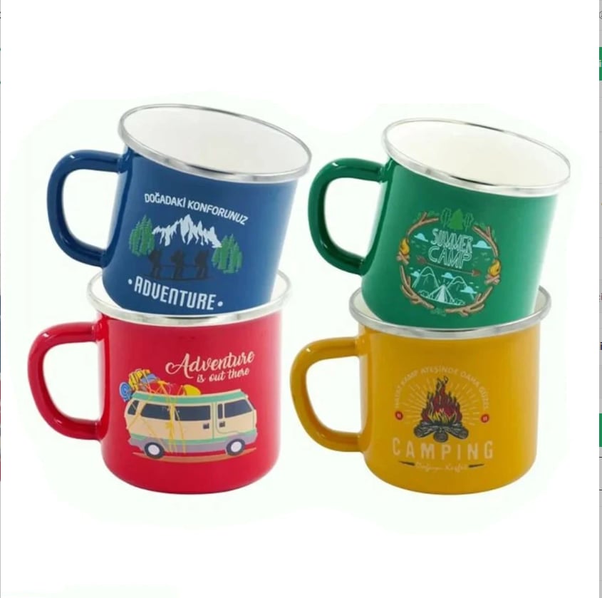 Orcamp Emaye Kupa 180 ml Camping Yeşil