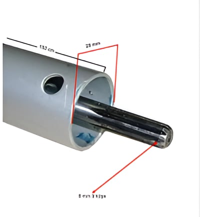 Baco Şaft Borusu Ve Mili 28 mm 9 Köşe 8 mm