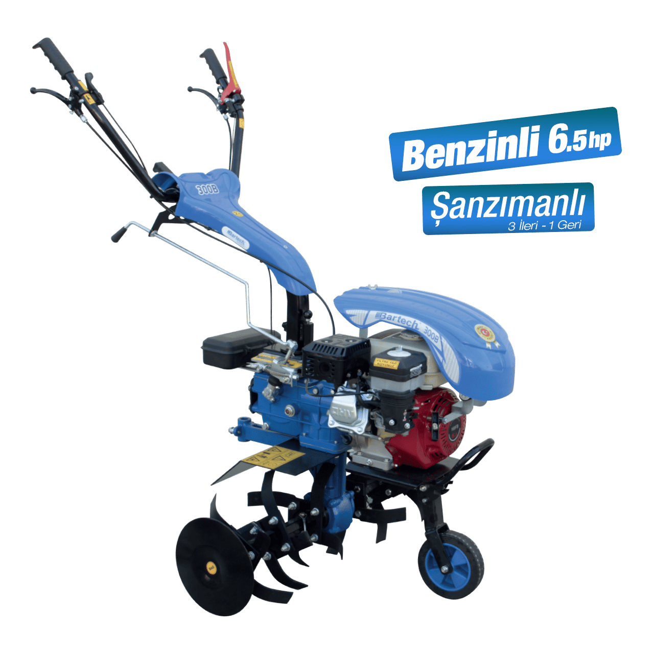 Bartech 300B/7Hp-3 İleri 1 Geri Benzinli Çapa Makinesi (Honda GX200 Motorlu)