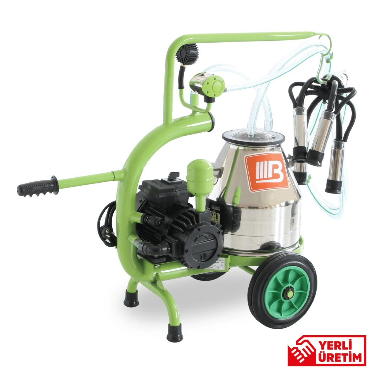 Bartech C 20 Kuru Tip Tekli İnek Sağım Makinesi - Alüminyum Güğüm