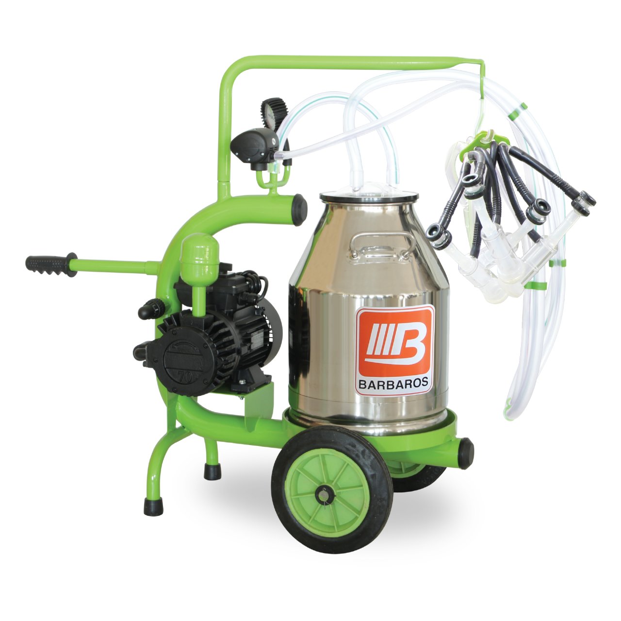 Bartech C-30 Model Kuru Tip Çiftli Keçi Sağım Makinesi - Paslanmaz Güğüm