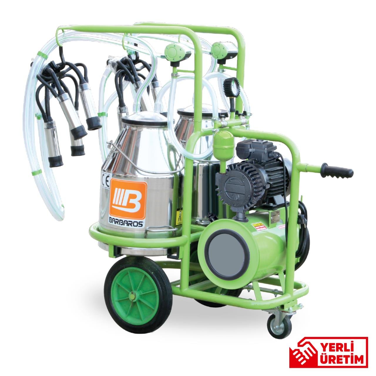 Bartech Çift Sağım/Çift Güğüm Krom Sağım Makinesi