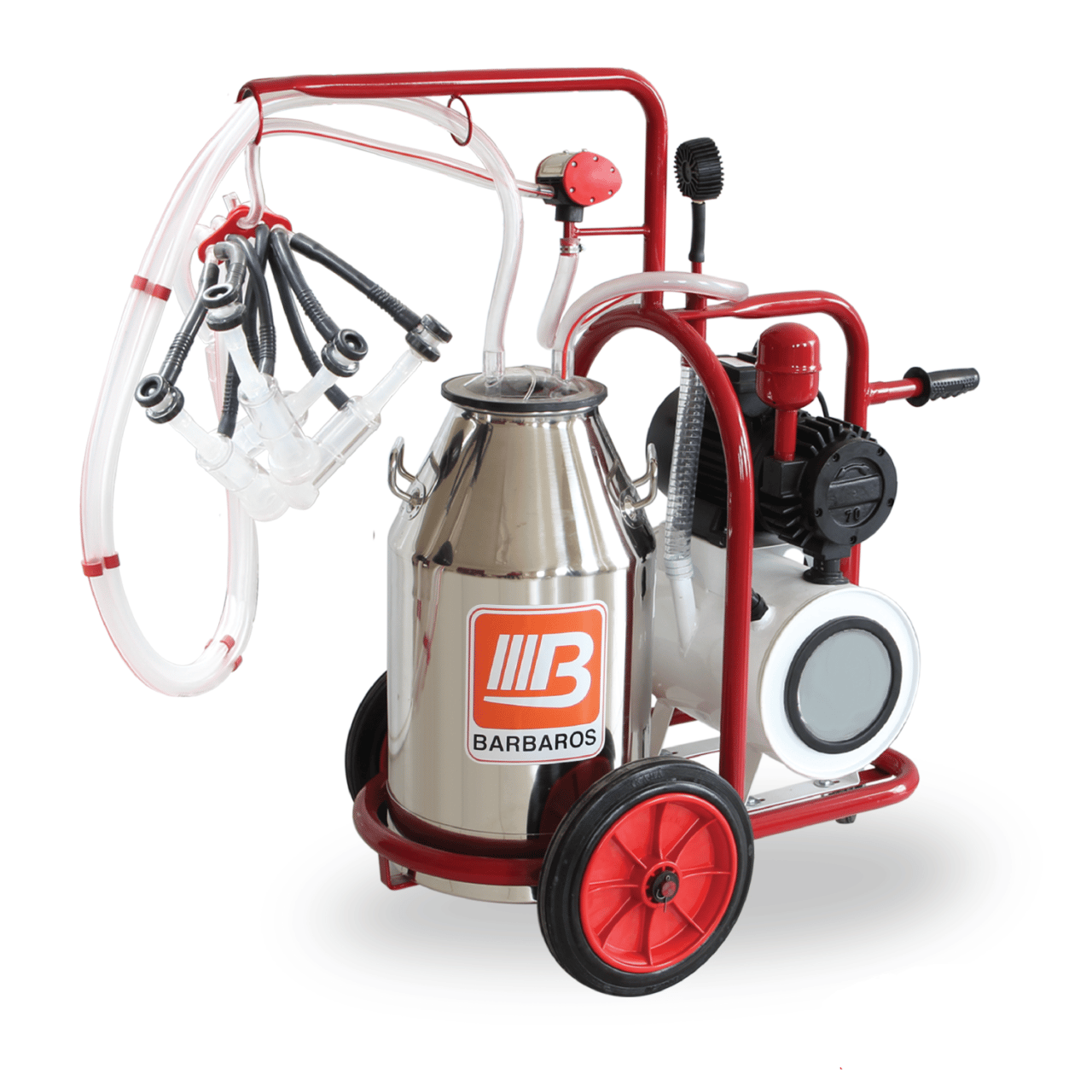 Bartech Universal Model Kuru Tip Çiftli Keçi Sağım Makinesi - Alüminyum Güğüm