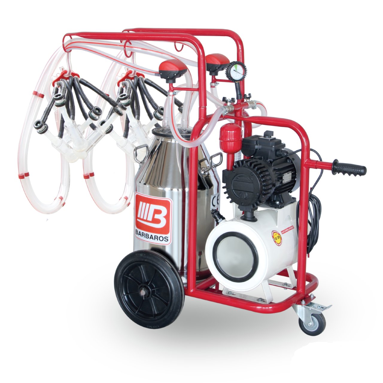 Bartech Üniversal Model Yağlı Tip Dörtlü Koyun Sağım Makinesi - Paslanmaz Güğüm