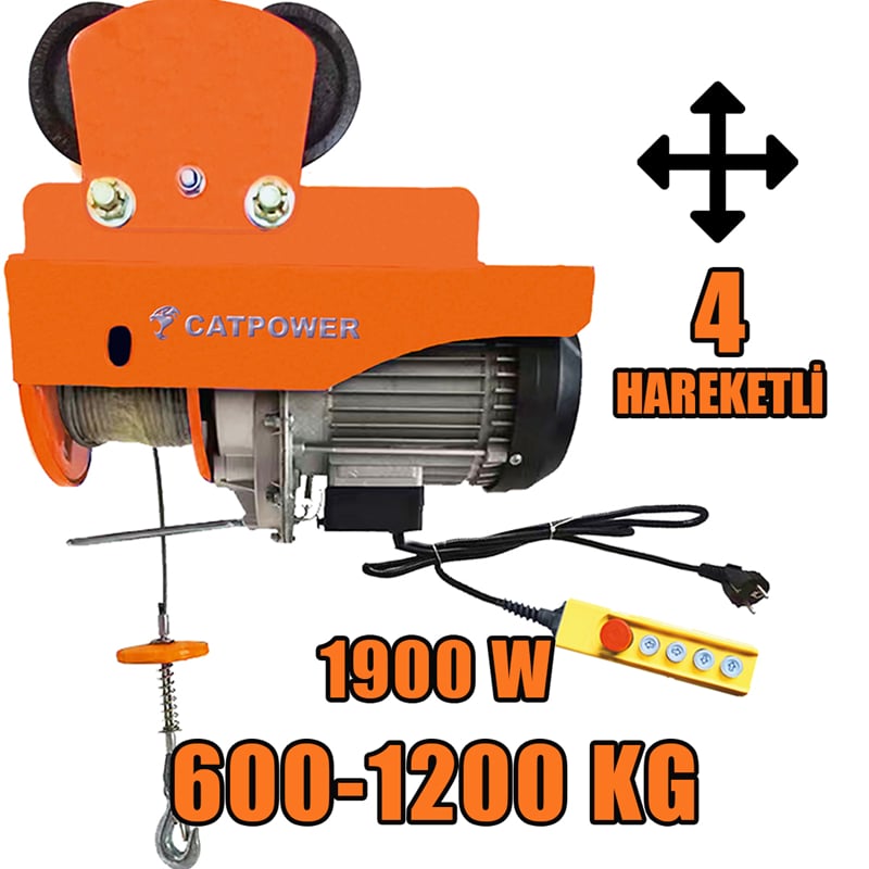 Catpower 7760 Elektrikli Vinç 600-1200 Kg 1900W