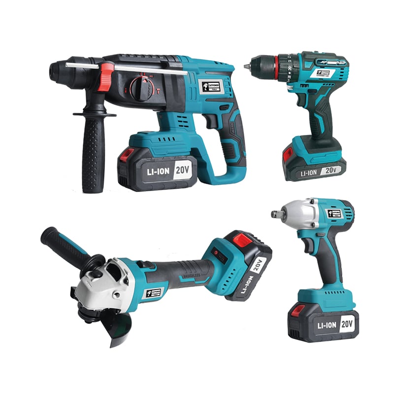 Catpower CAT1380 Kömürsüz Akülü Set: Darbeli Vidalama / Kırıcı-Delici / Avuç Taşlama / Somun  Sıkma 20V Lİ-İON