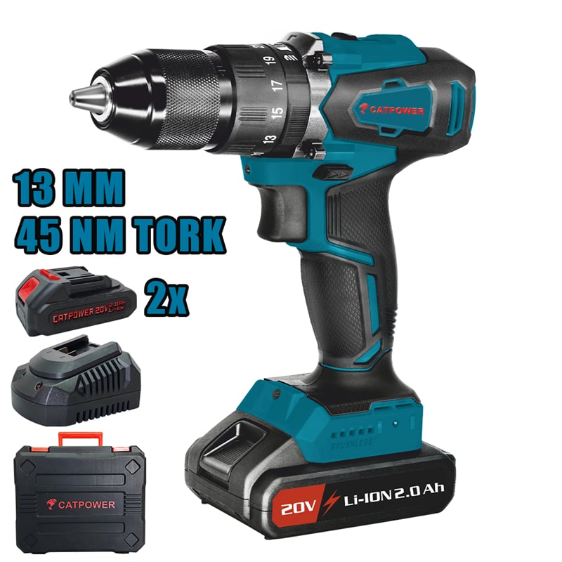 Catpower CAT4111 Kömürsüz Akülü Darbeli Vidalama Lİ-İON 2.0Ah /4.0Ah