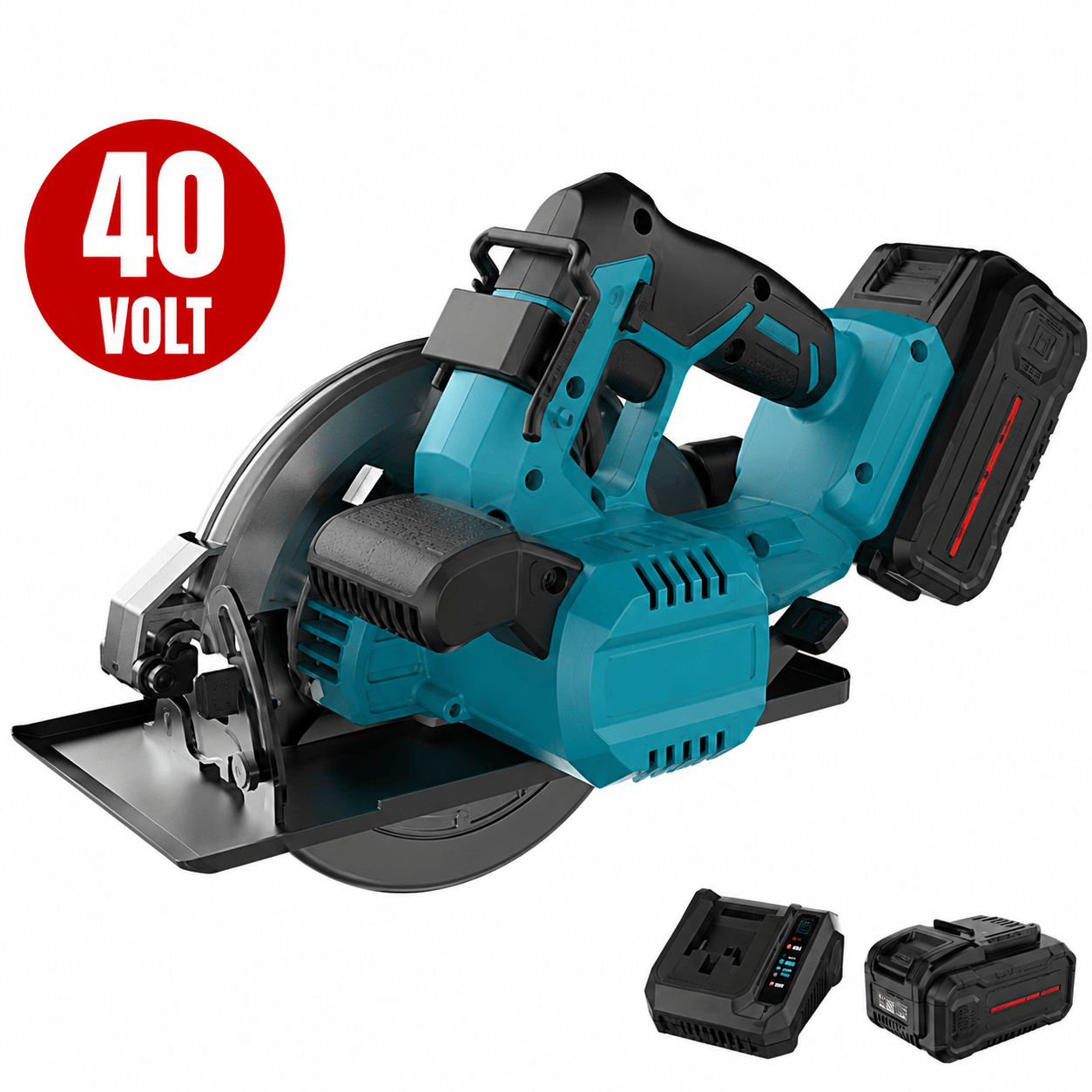 CatPower CAT4471 Kömürsüz Akülü Sunta Kesme 185 mm Li-ion 40 v 2 x 4.0 ah Akü Hızlı Şarj Cihazı