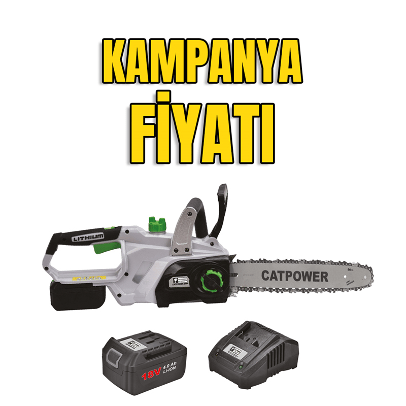 Catpower K-CAT2096SET-NET   Akülü Ağaç Kesme   4.0Ah Akü  4.0Ah Şarj Aleti