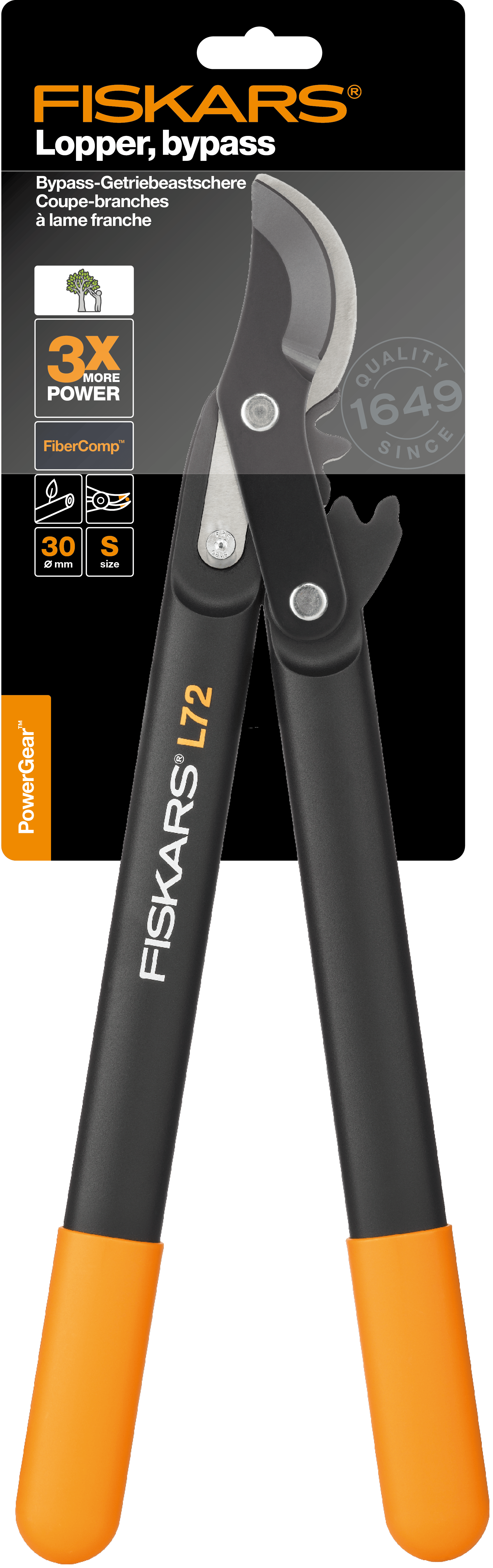 Fiskars PowerGear (S) L72 Bypass Dal Kesme Makası Başı