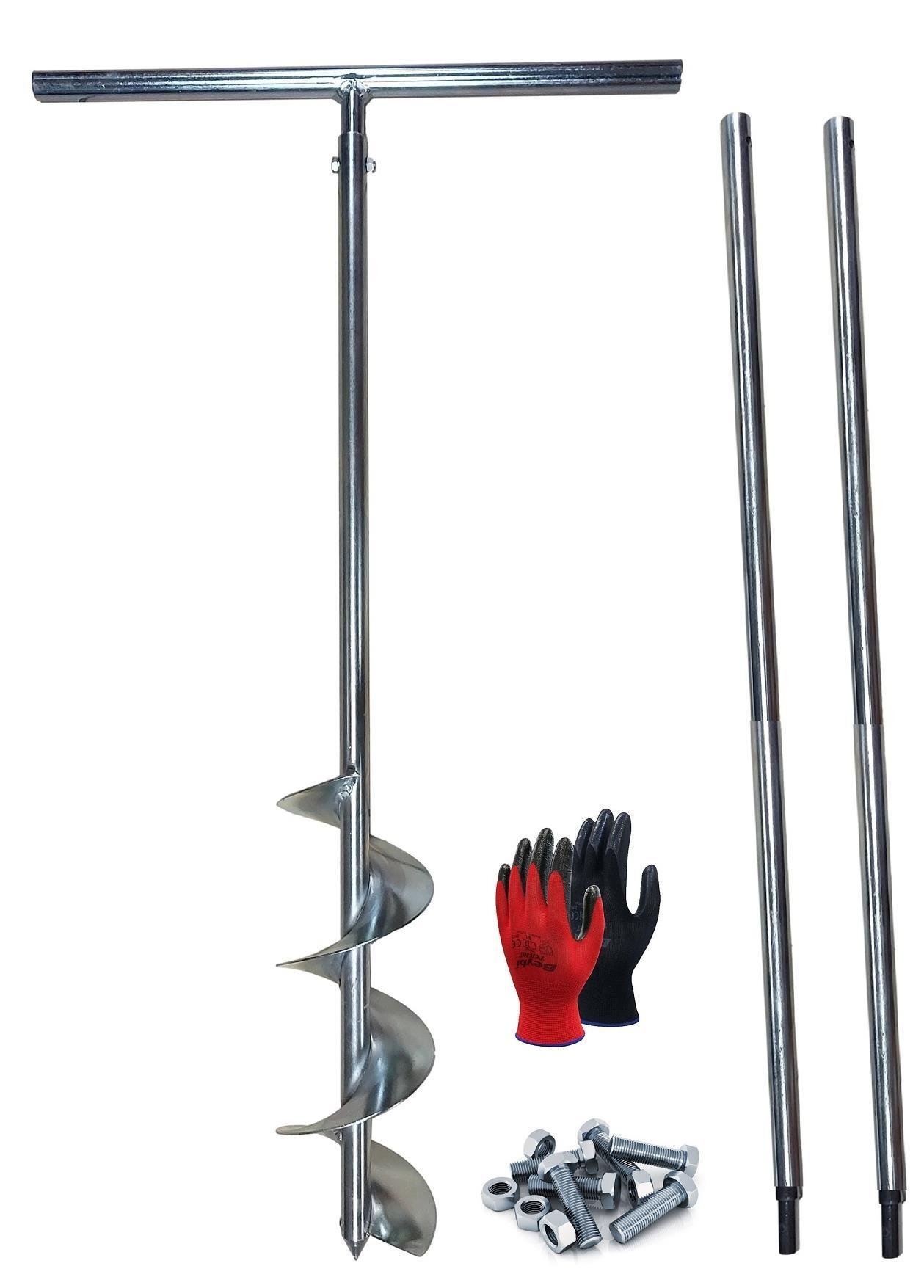 Galvaniz Toprak Delme Sondaj Burgusu Çap 15 cm Boy 3 mt