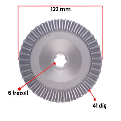 General Power Ayna Dişli Üst (Yeni Tip) 7 hp 123 mm Çap / 41 Diş / 6 Frezeli