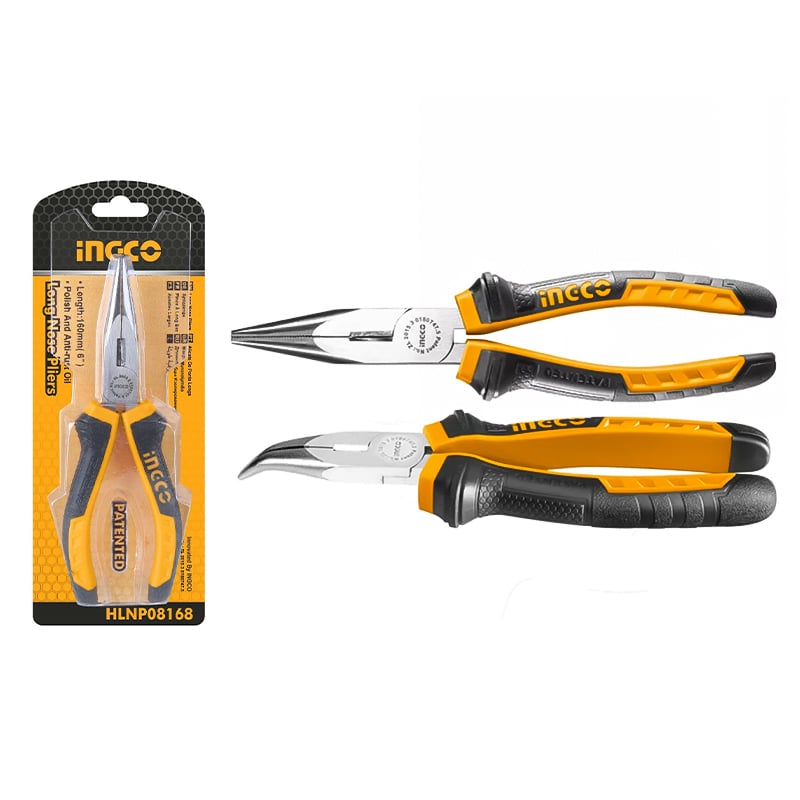 Ingco 08168  Eğri Kargaburun Pense 160 mm