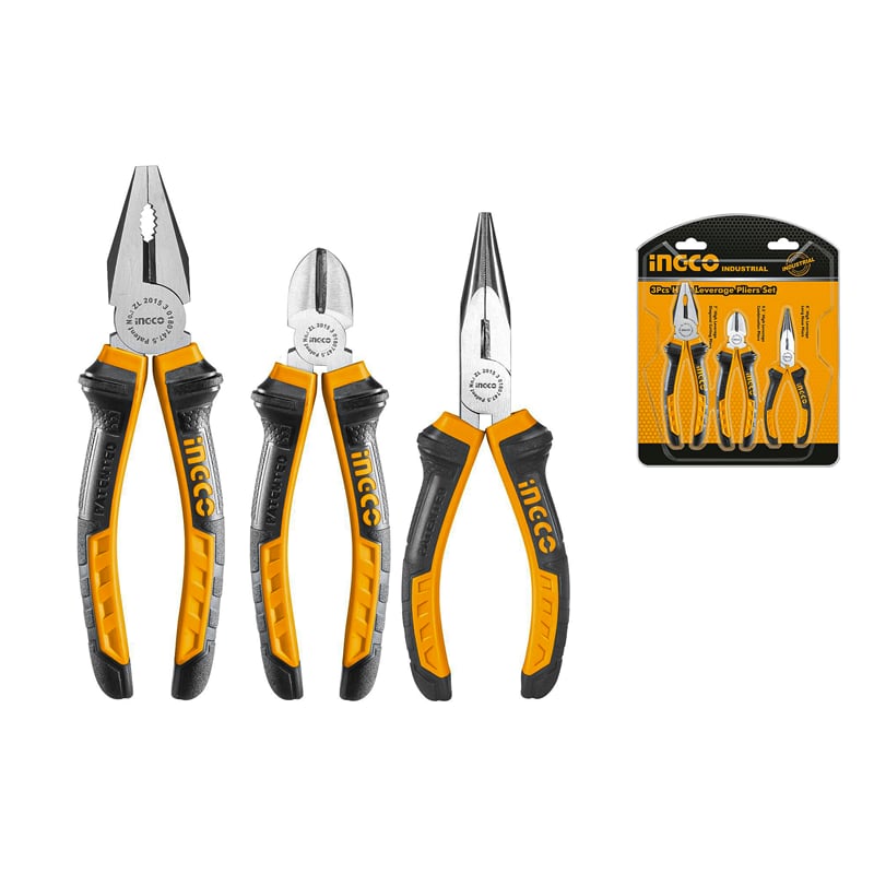 Ingco HKPS08318   3'lü Set Pense, Yan Keski, Kargaburun Pense