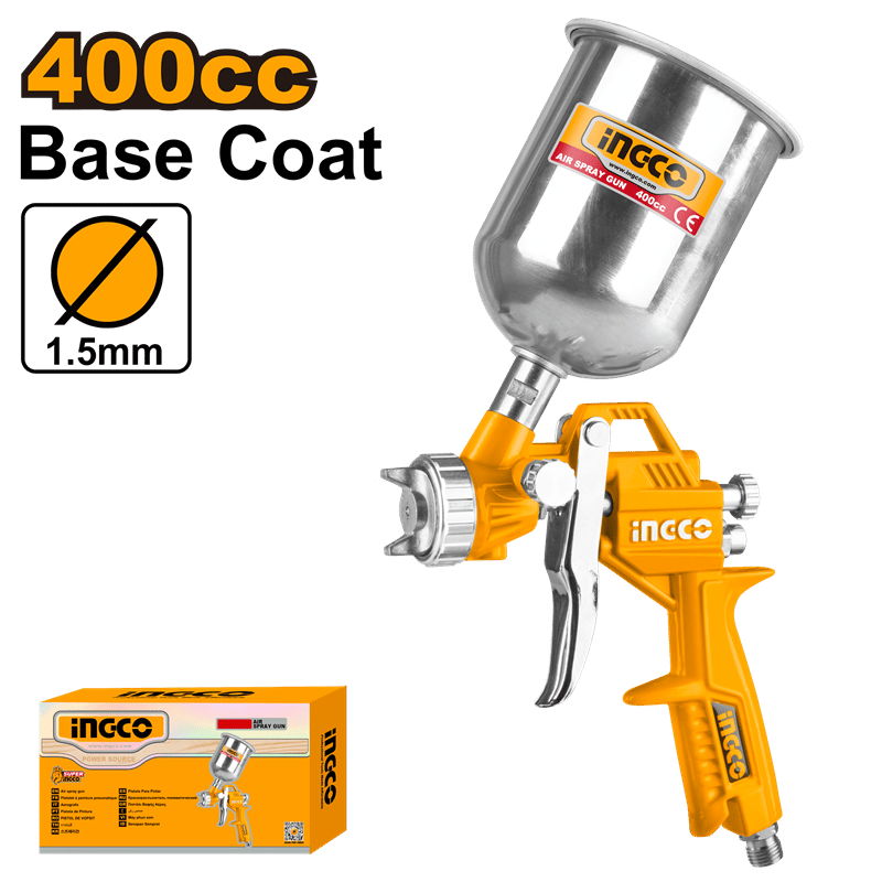 Ingco ING-ASG4041 Boya Tabancası 400 cc Üstten Depo