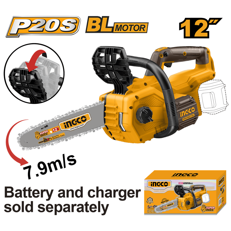 Ingco ING-CGSLI20128 Li-ion Akülü Ağaç Kesme