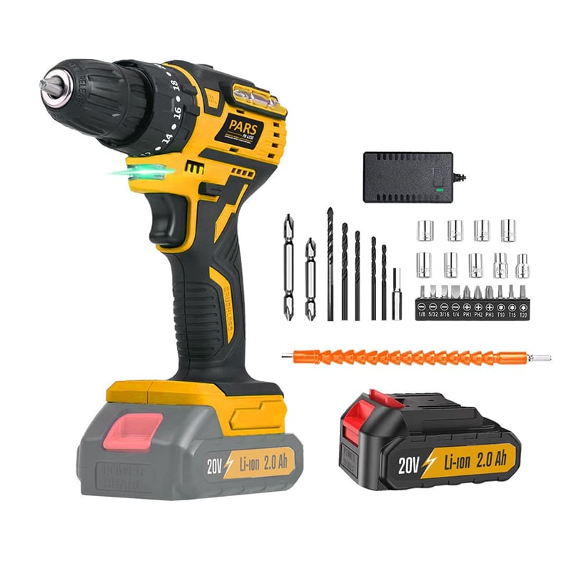 Pars 4330  Şarjlı  Matkap   2 Adet 20V 2.0Ah Li-ion Akü