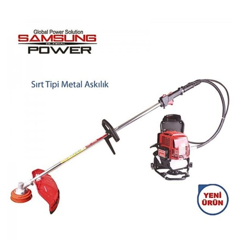 Samsung Power GSP-252D Benzinli Sırt Tırpan – 51.7 cc – 2.58 HP – Pilot Sap – Düz Şaft