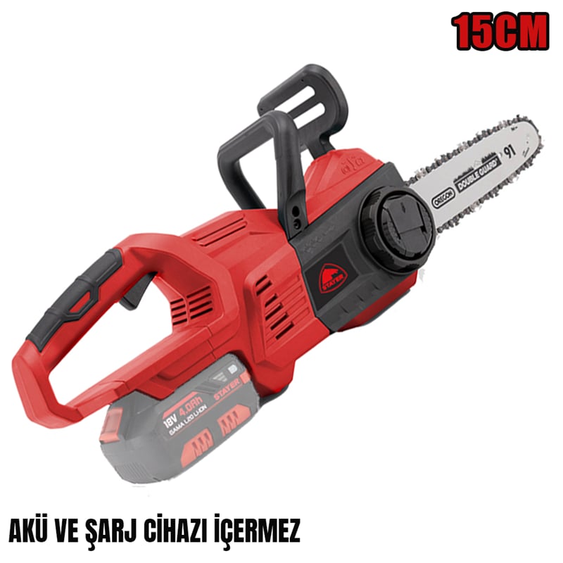 Stayer OLMO250L20  Akülü Zincirli Testere 15 cm 18V Li-ion 2.0Ah/6.0Ah  (Akü ve Şarj Aleti Hariç)