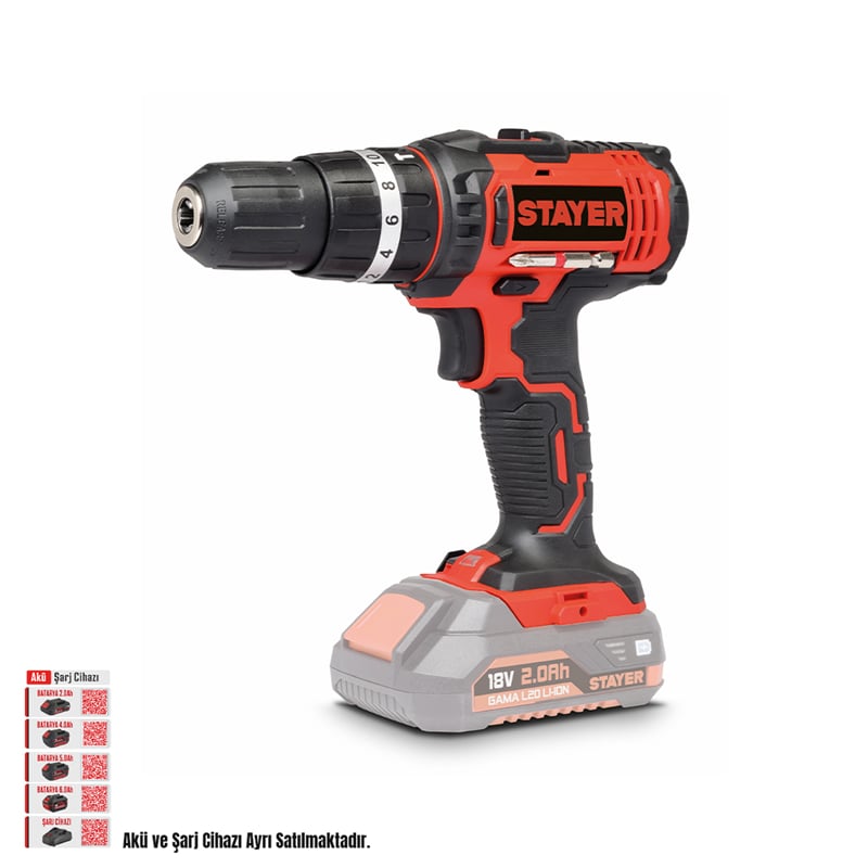 Stayer PBL 20P Kömürsüz Akülü Darbeli Vidalama 18V Li-ion 2.0Ah