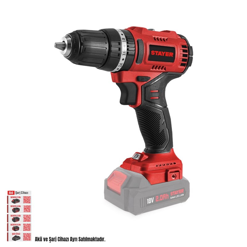 Stayer PBL 50 Kömürsüz Akülü Darbeli Vidalama 18V Li-ion 2.0Ah 4.0Ah