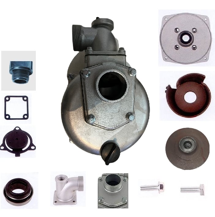 Su Motoru Pompa Gövdesi Komple 2'' (Vidalı Motorlar İçin)