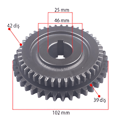 Taifun Çiftli İleri Dişli – 42/39 Diş 102 mm