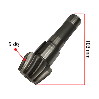 Taifun İleri Vites Dişli Mili 9 Diş 103 mm