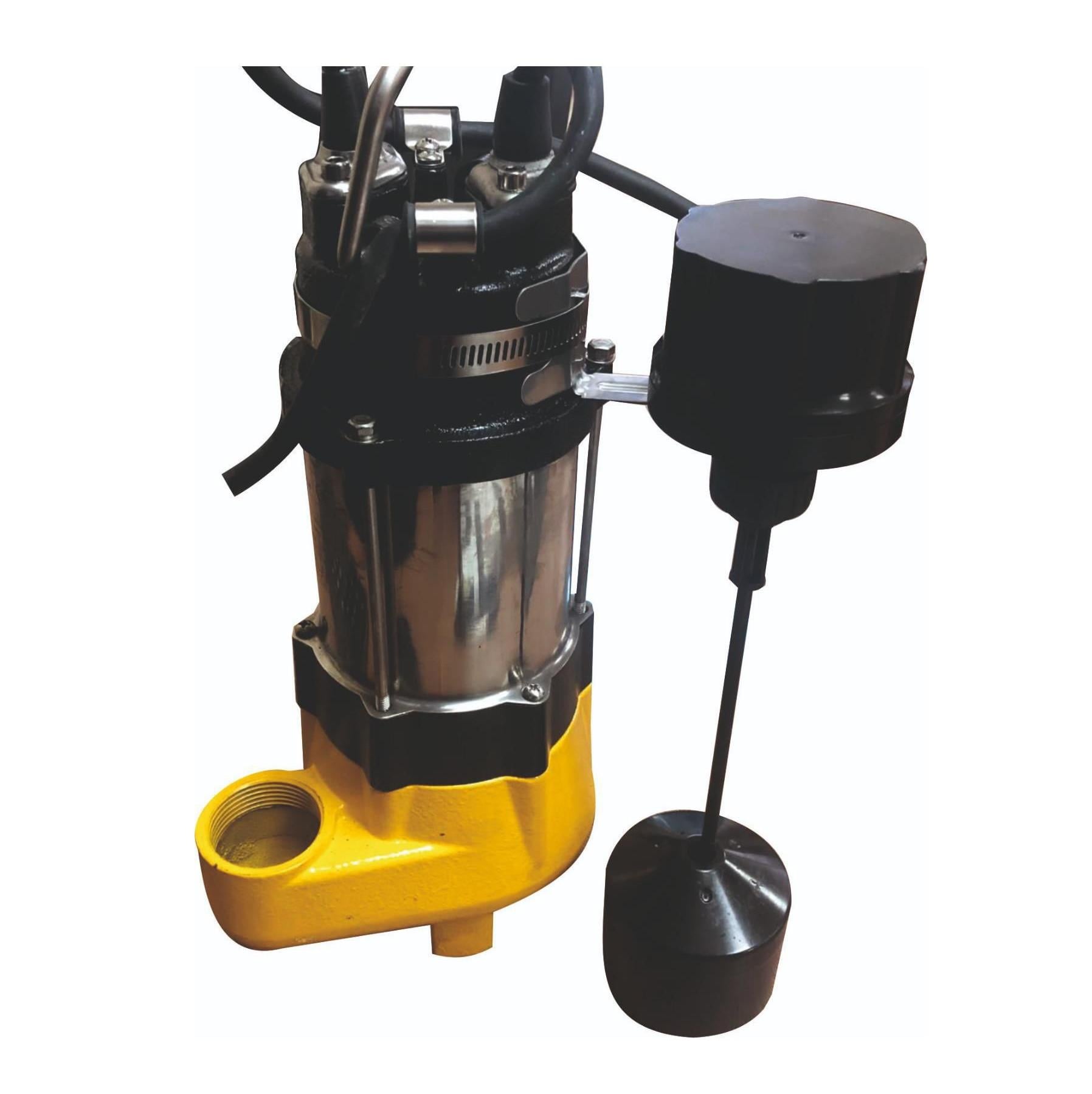 Vortex K-VX 35 Asansör Flatörlü / Pis Su Foseptik Parçalayıcılı Dalgıç Pompa ( Açık Vortex Fanlı ) SS 304 Mil
